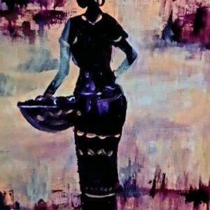 Woman in the Quiet of Purple Winds